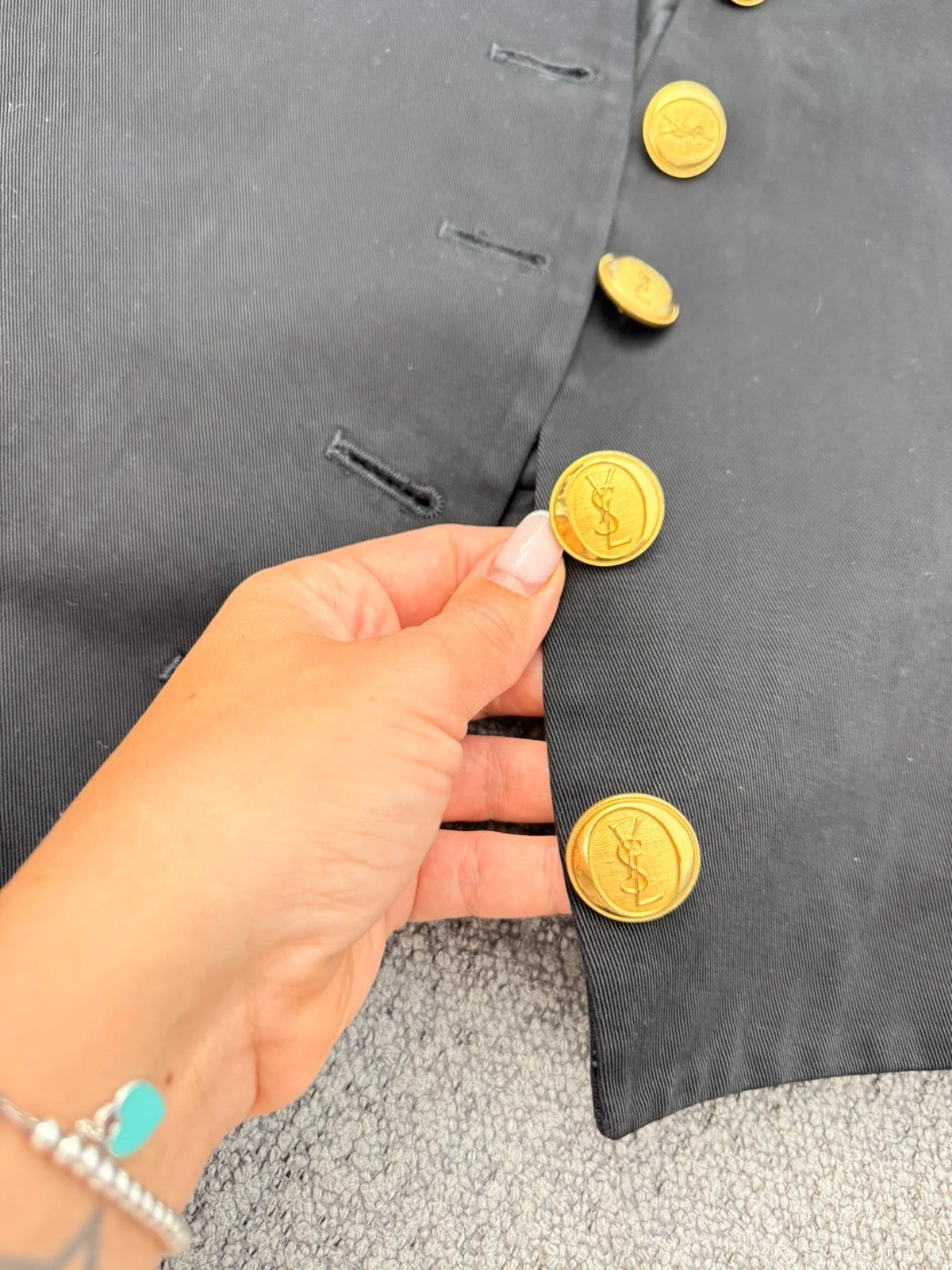 Yves Saint Laurent variation black vintage jacket - view 2