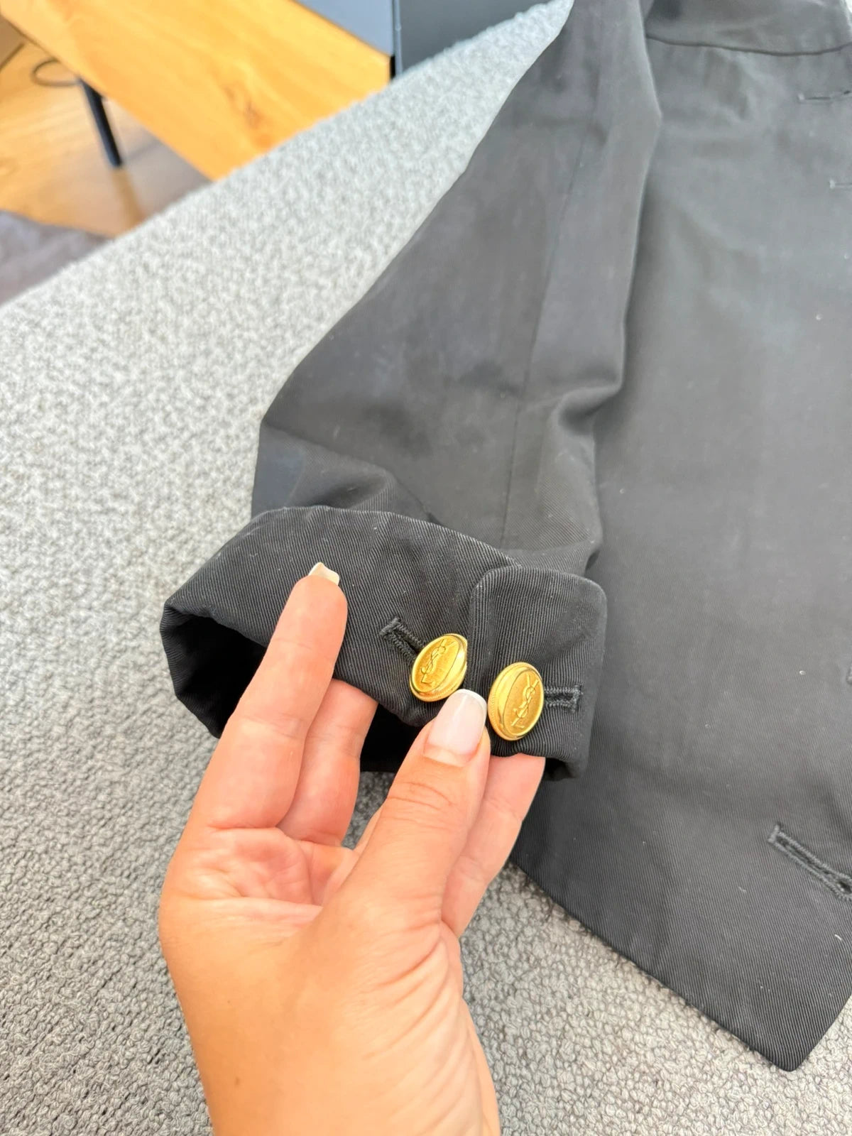Yves Saint Laurent variation black vintage jacket - view 3