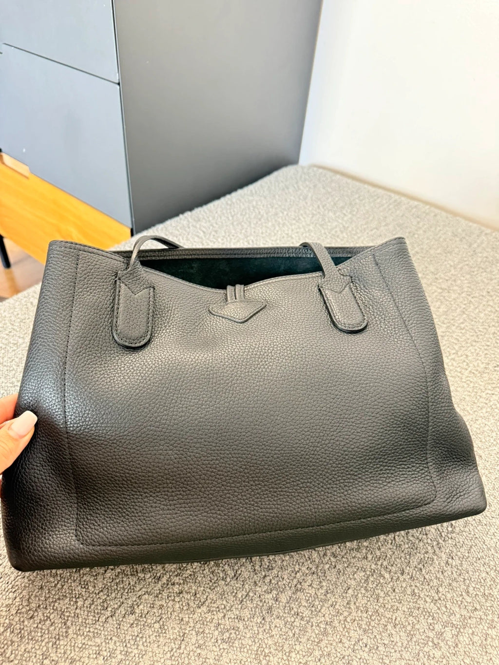 Longchamp roseau black leather soft bag - view 5