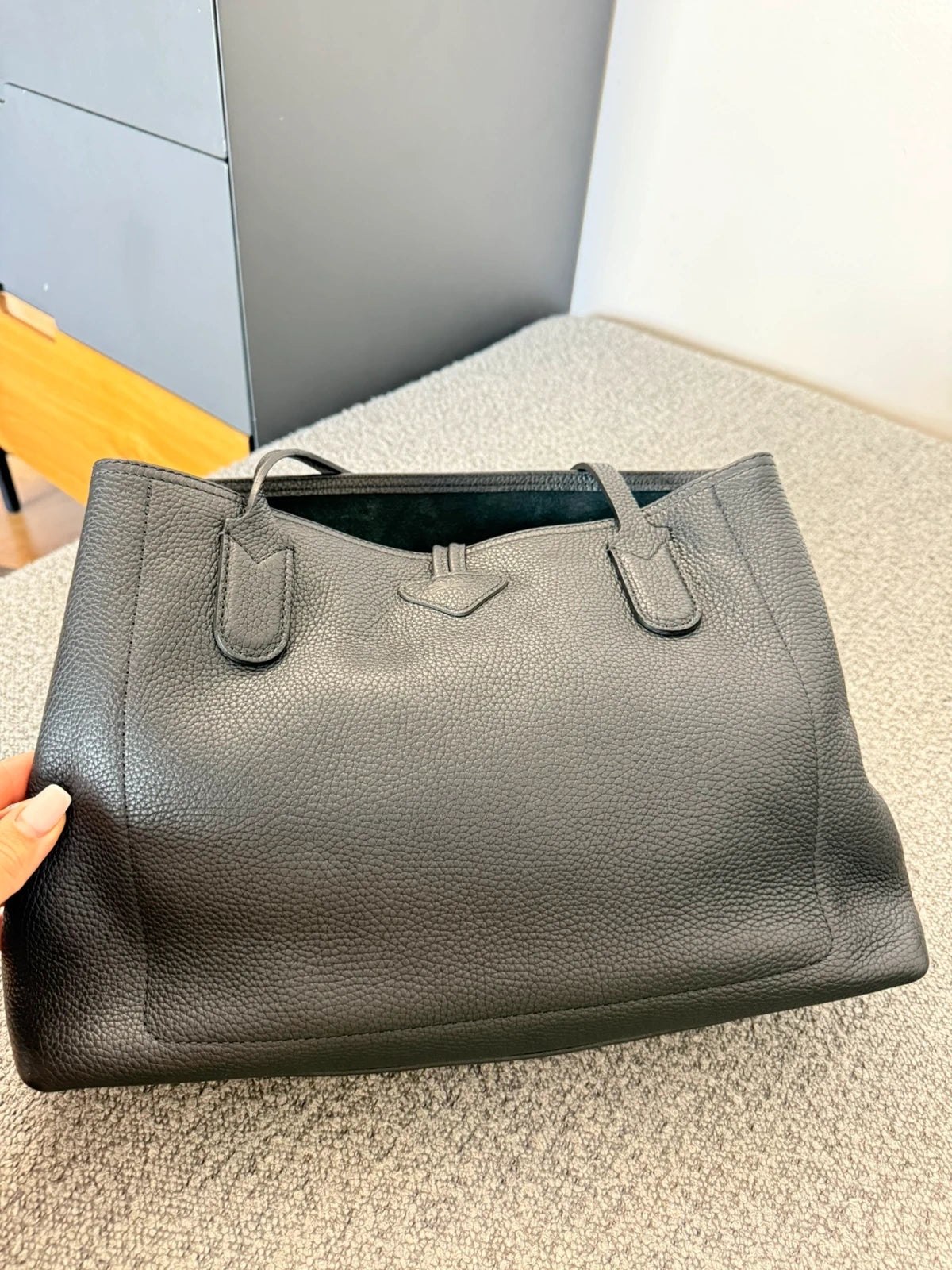 Longchamp roseau black leather soft bag - view 5