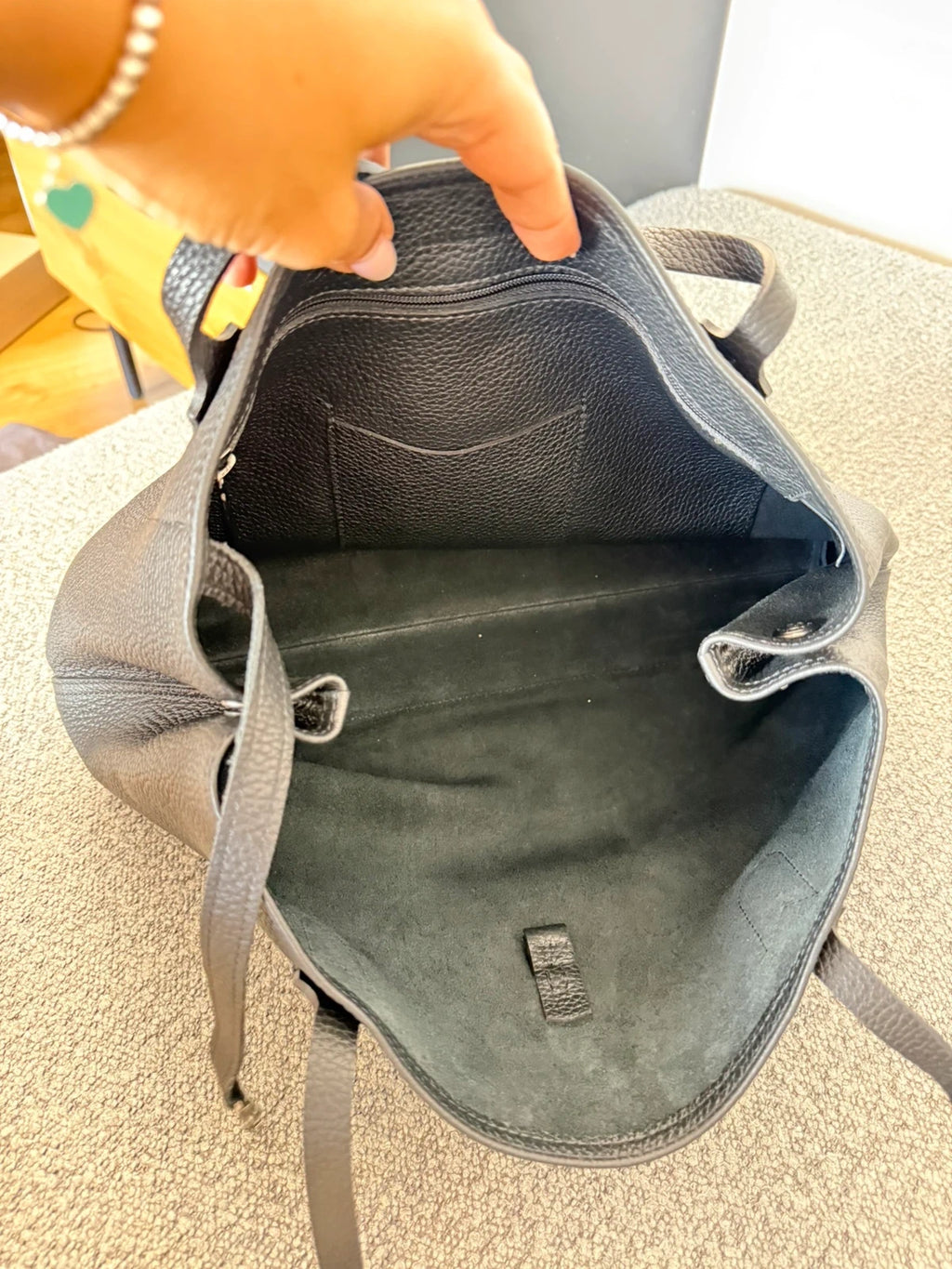 Longchamp roseau black leather soft bag - view 10