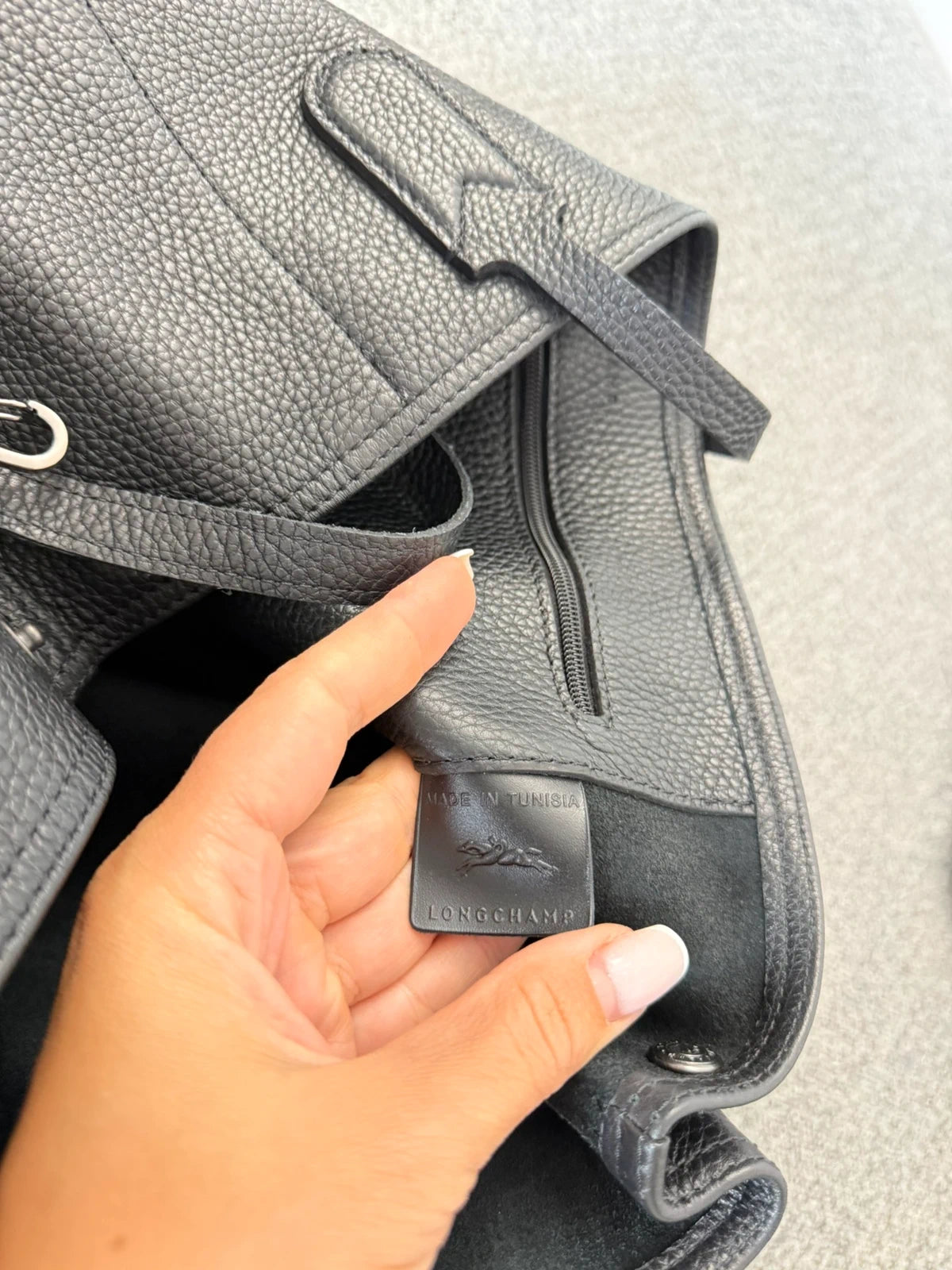 Longchamp roseau black leather soft bag - view 11