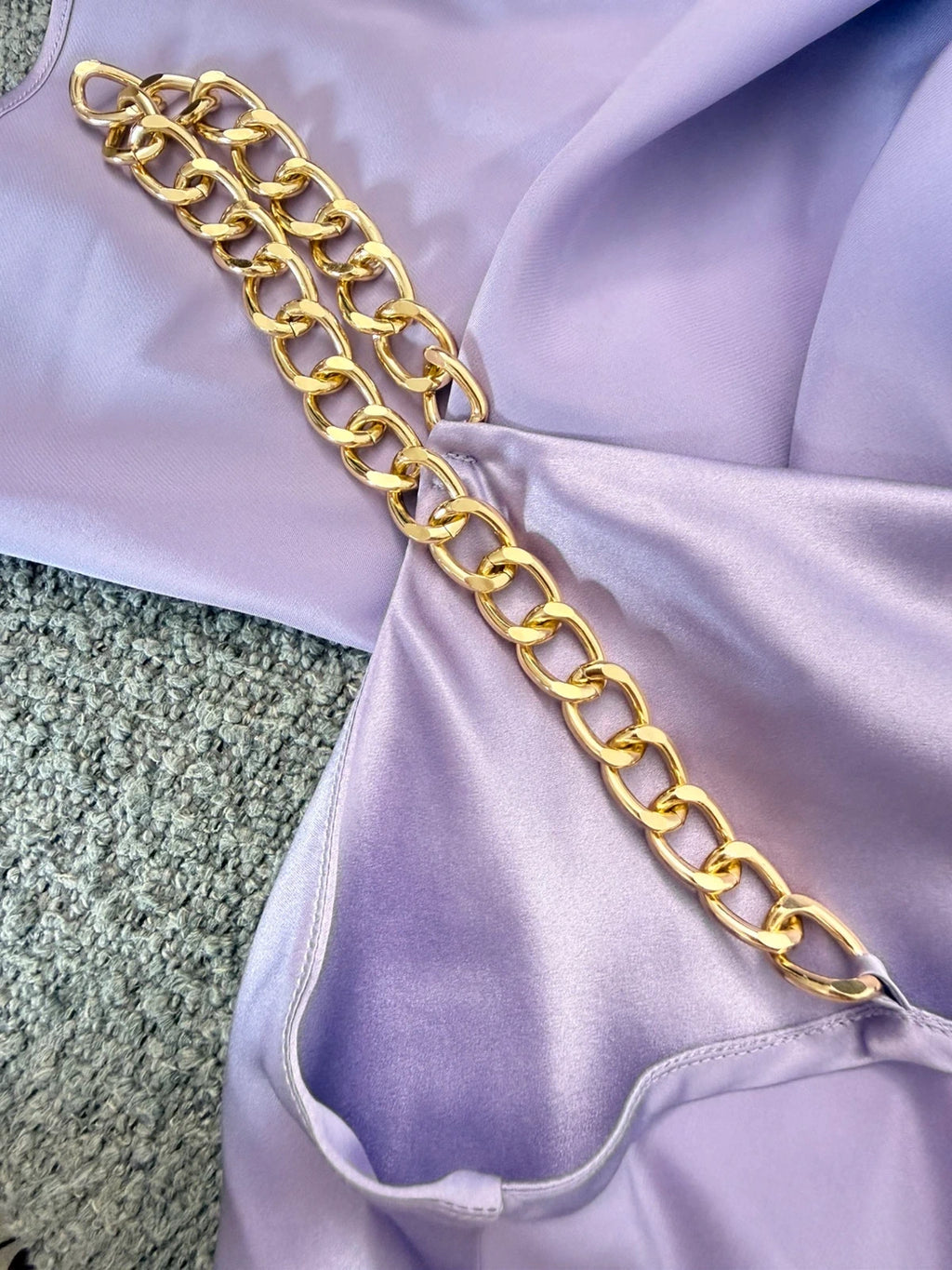 Olivia von Halle lilac silk dress - view 7