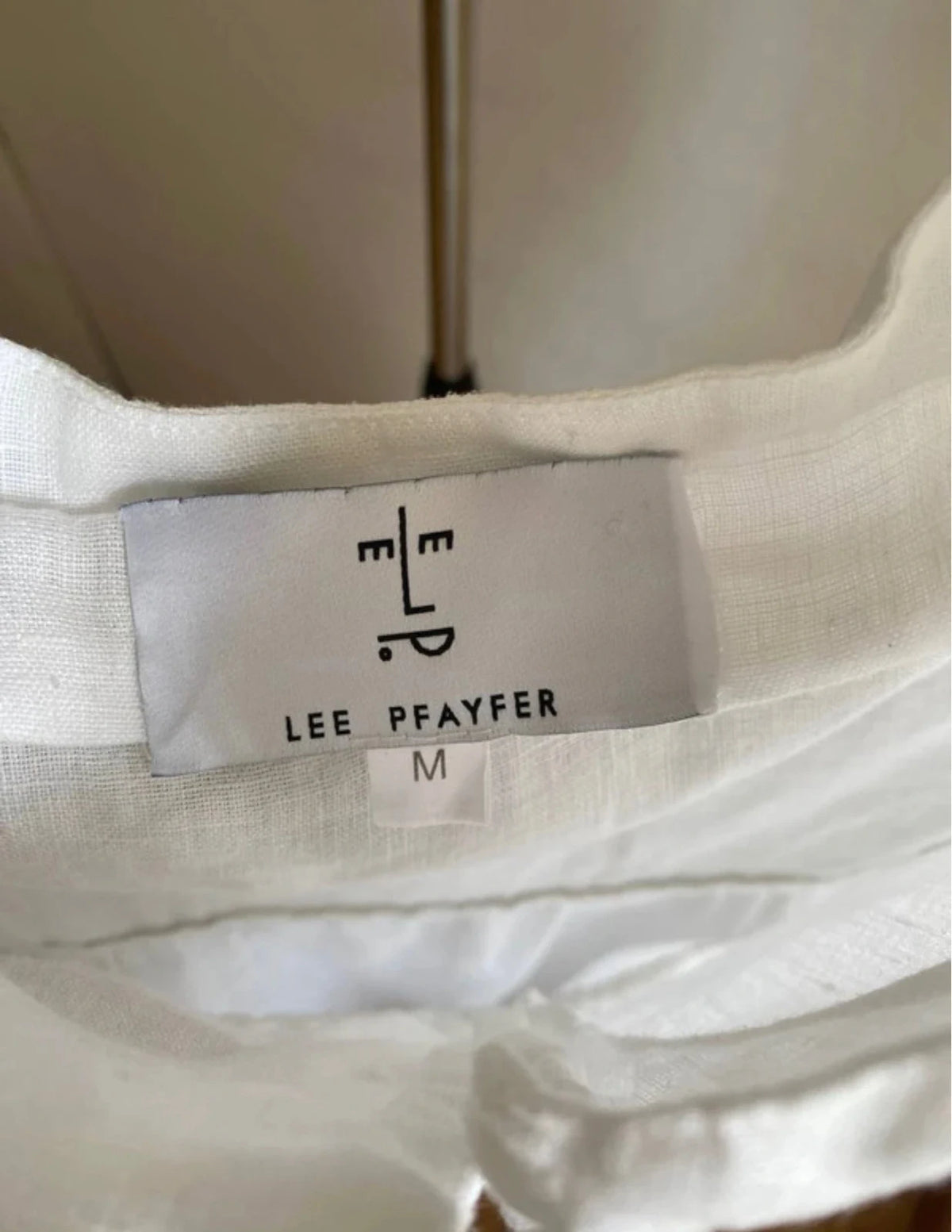 Lee Pfayfer white linen embroidered long dress - view 2