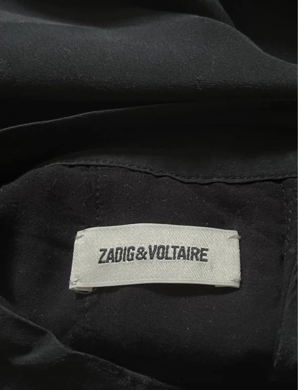 Zadig & Voltaire joslin jac guitar black silk skirt