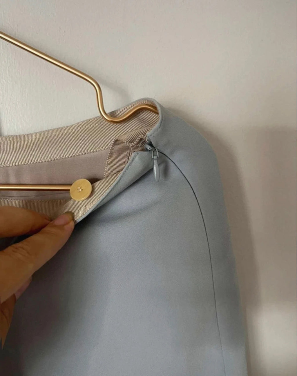 Theory new grey blue midi skirt - view 4
