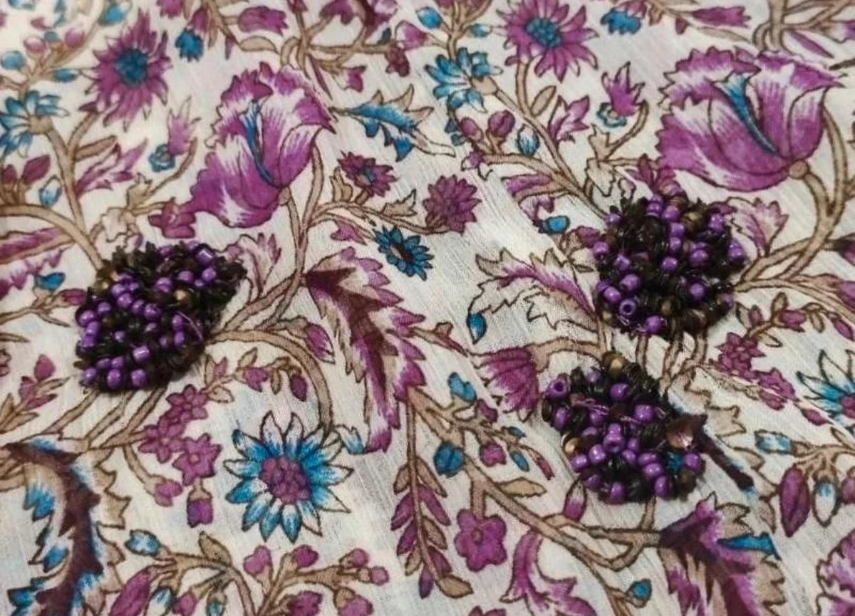Zadig & Voltaire joslin print midi skirt decorated with beads - view 6