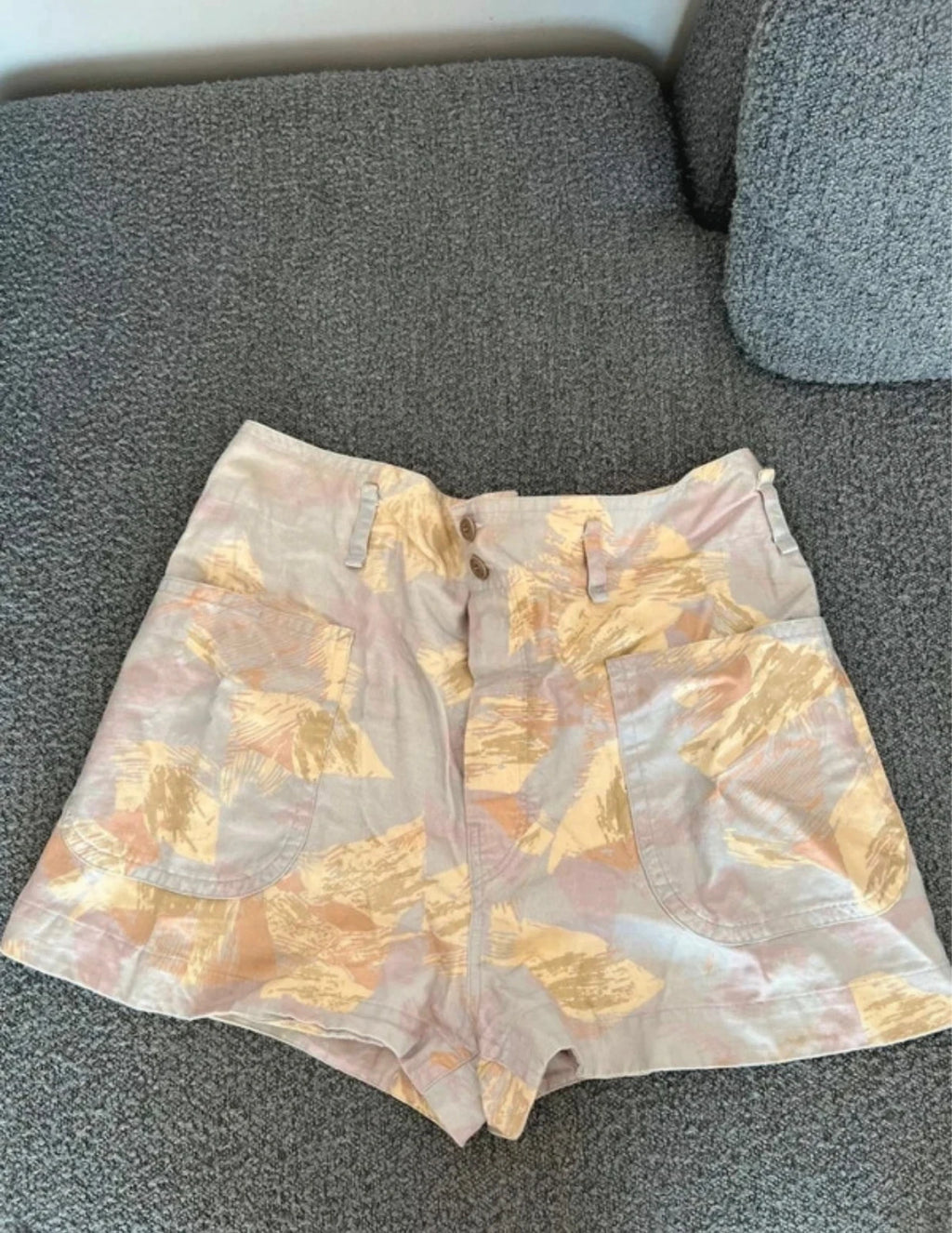 Isabel Marant Étoile cotton high waist shorts in pastel colours - view 2