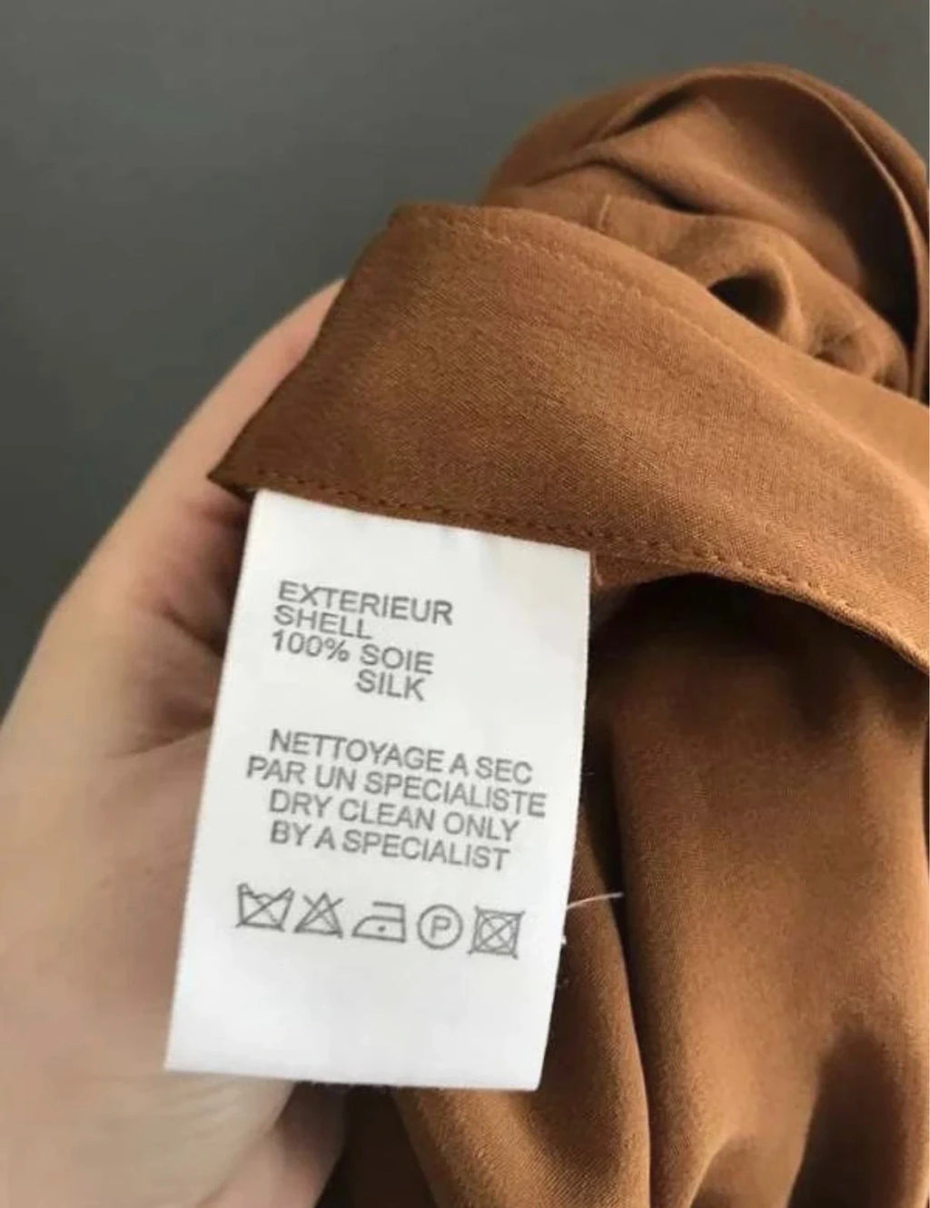 Vanessa Bruno brown silk wrap skirt - view 3