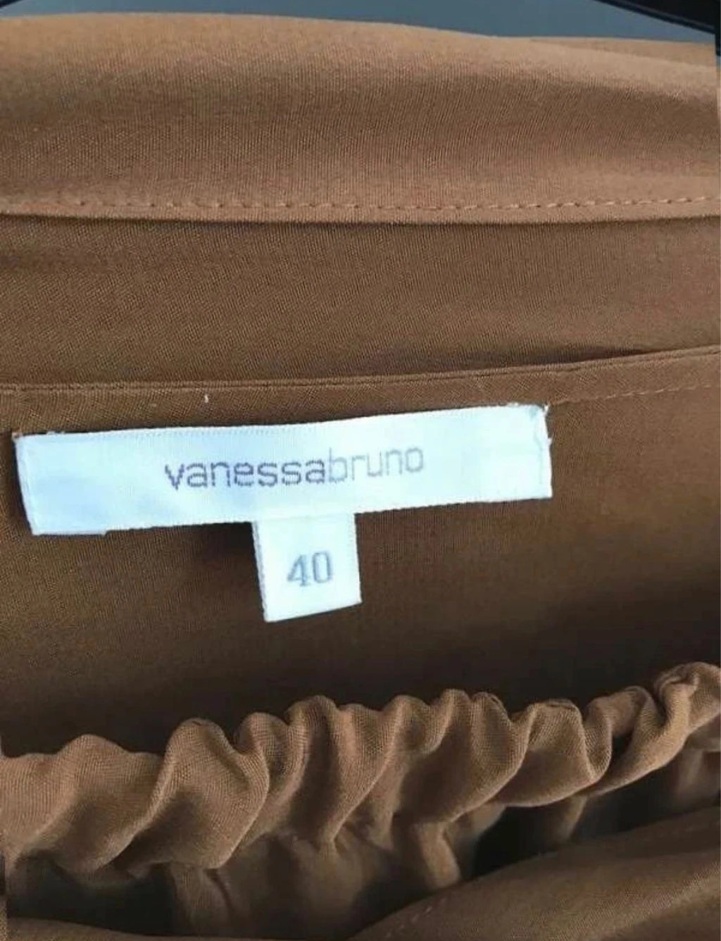 Vanessa Bruno brown silk wrap skirt - view 4