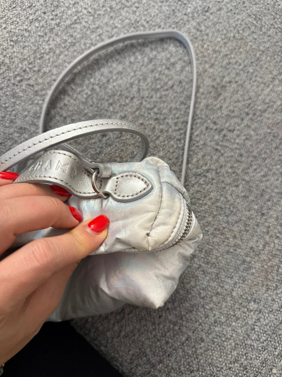 Longchamp silver grey leather crossbody bag - view 13