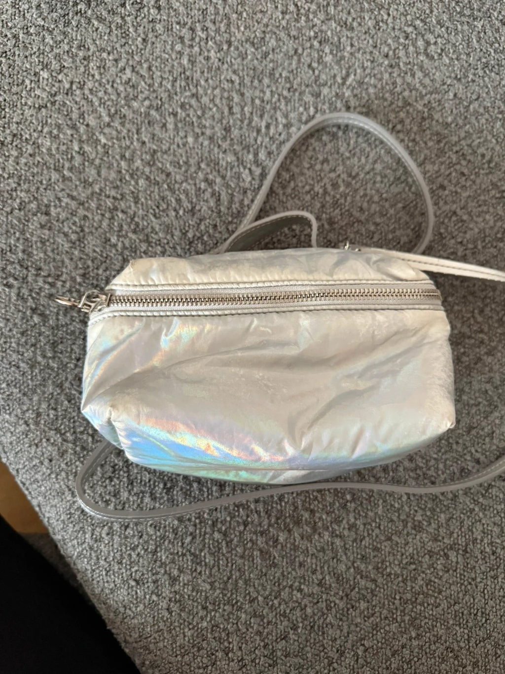 Longchamp silver grey leather crossbody bag - view 2