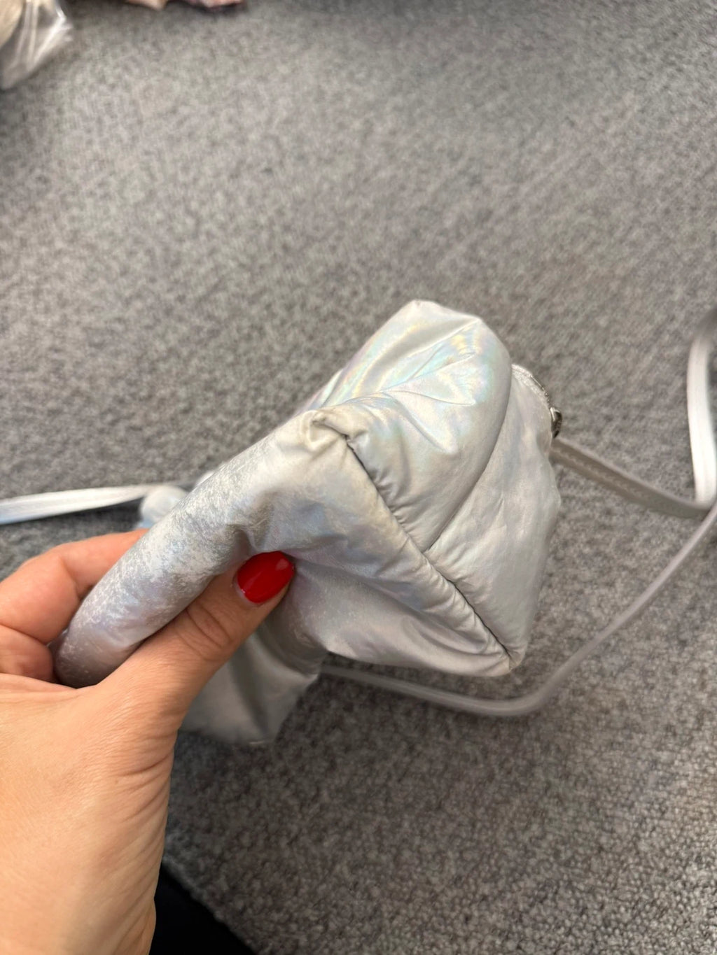 Longchamp silver grey leather crossbody bag - view 11