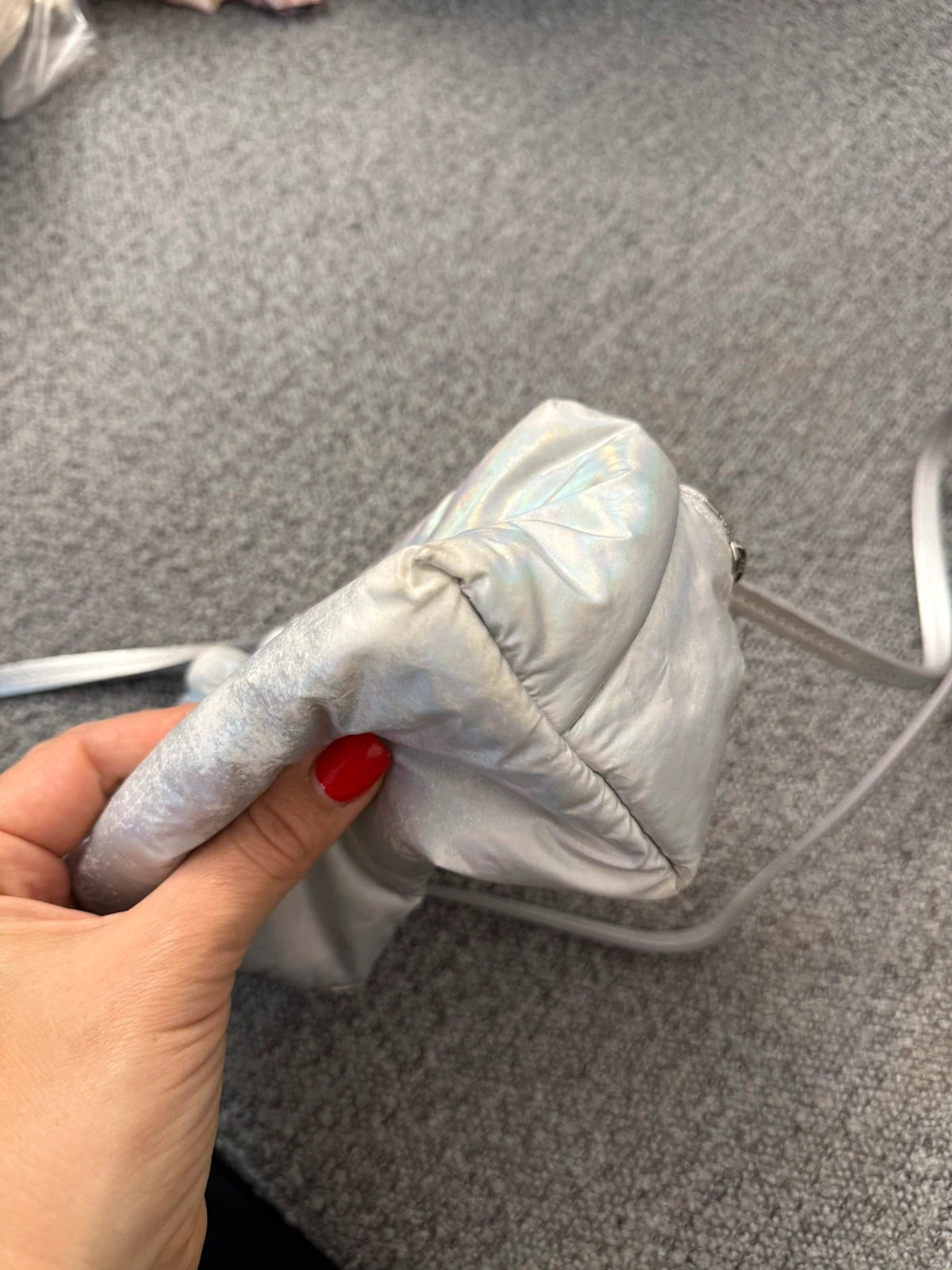 Longchamp silver grey leather crossbody bag - view 11