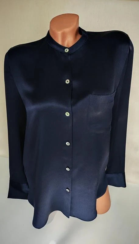 Vince navy silk shirt