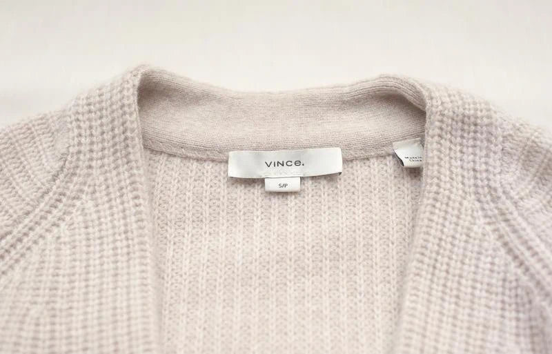 Vince cream cashmere wool cardigan - view 6