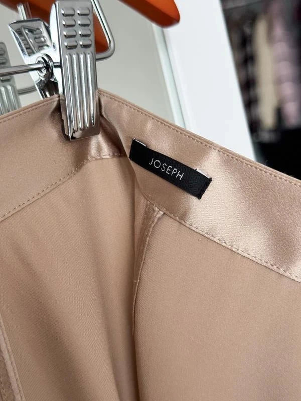 Joseph Selena beige textured silk satin asymmetric skirt - view 3