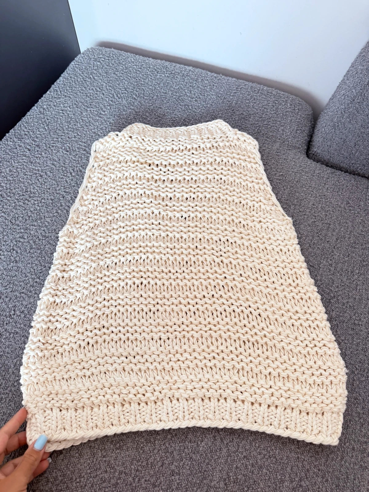 Fabiana Filippi cream cotton knitted sleeveless vest - view 7