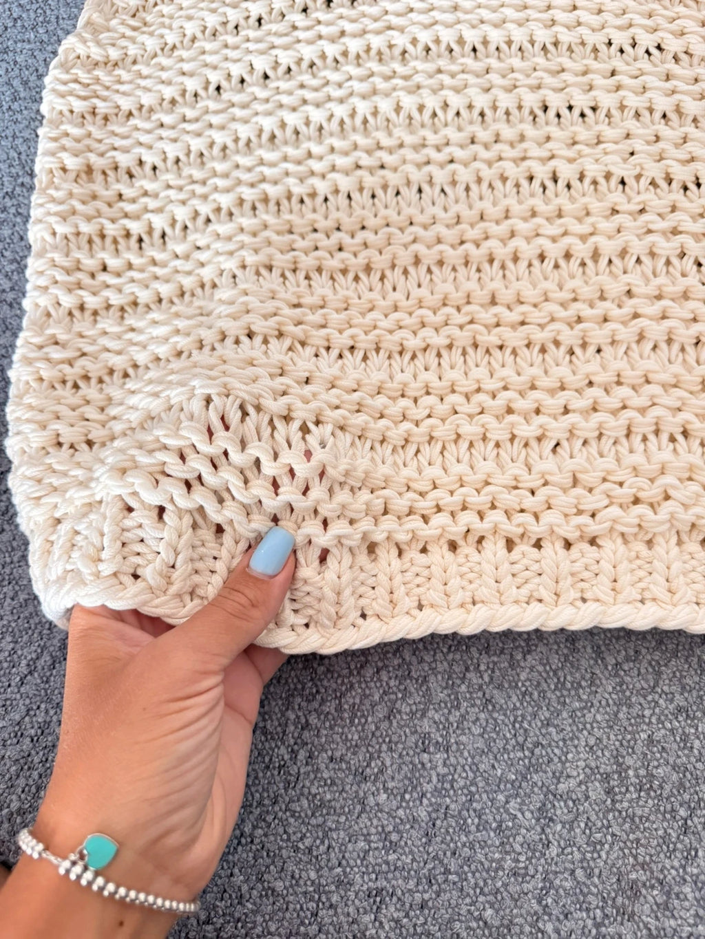 Fabiana Filippi cream cotton knitted sleeveless vest - view 2