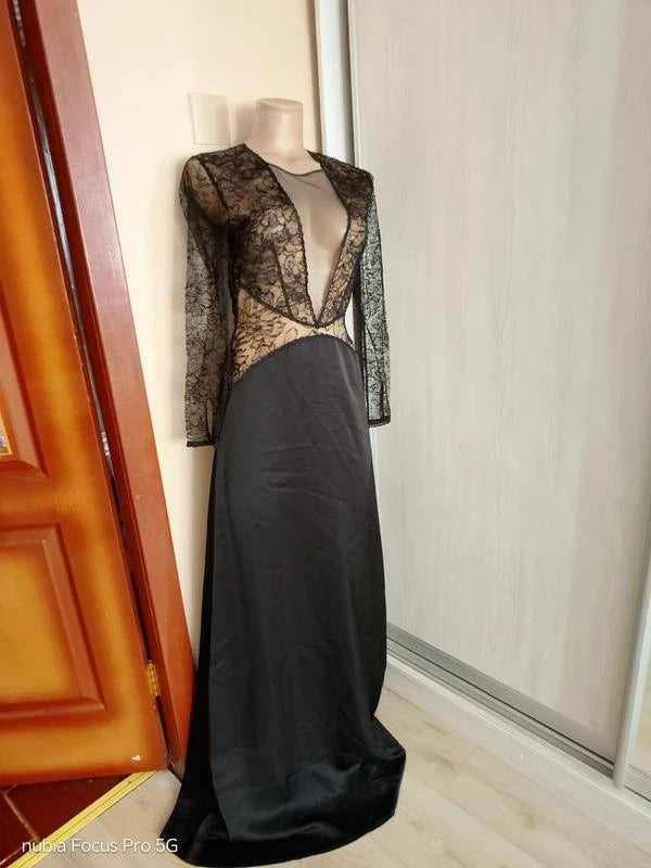 Stella McCartney archive black lace long dress - view 2