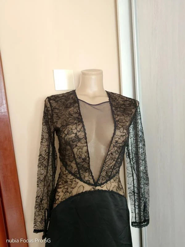 Stella McCartney archive black lace long dress - view 3