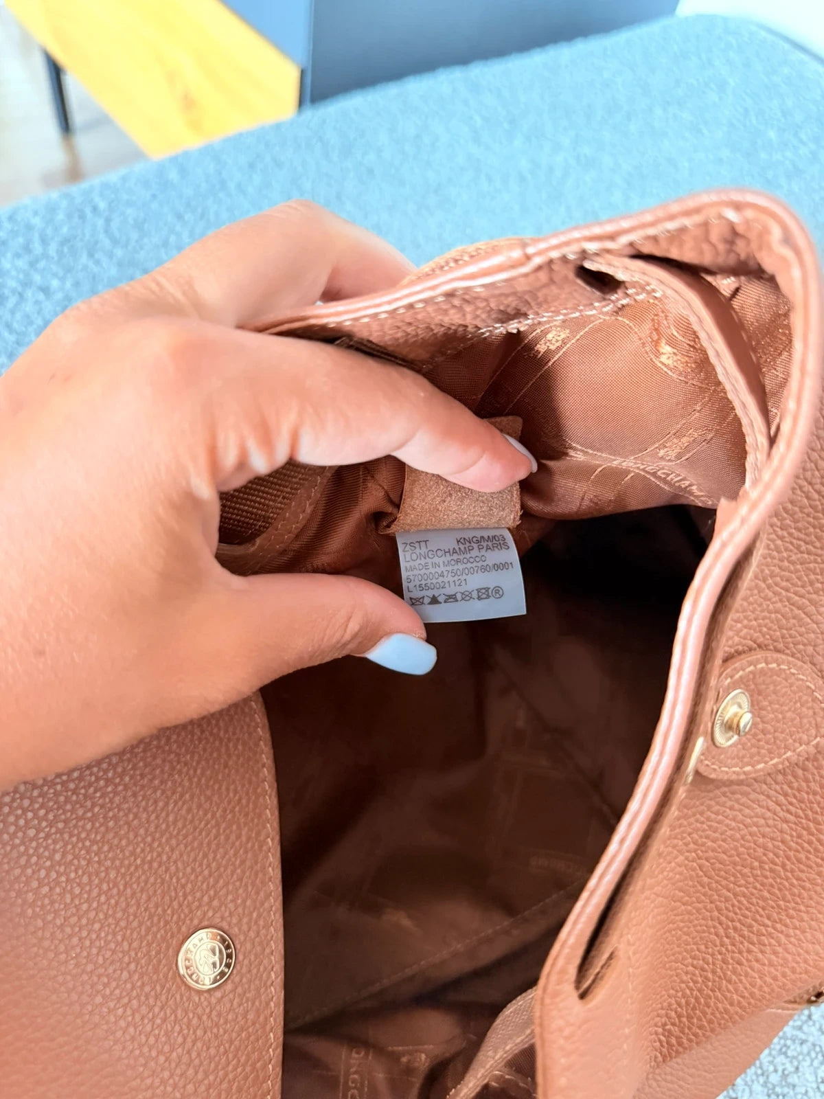Longchamp le foulonne brown leather backpack - view 12