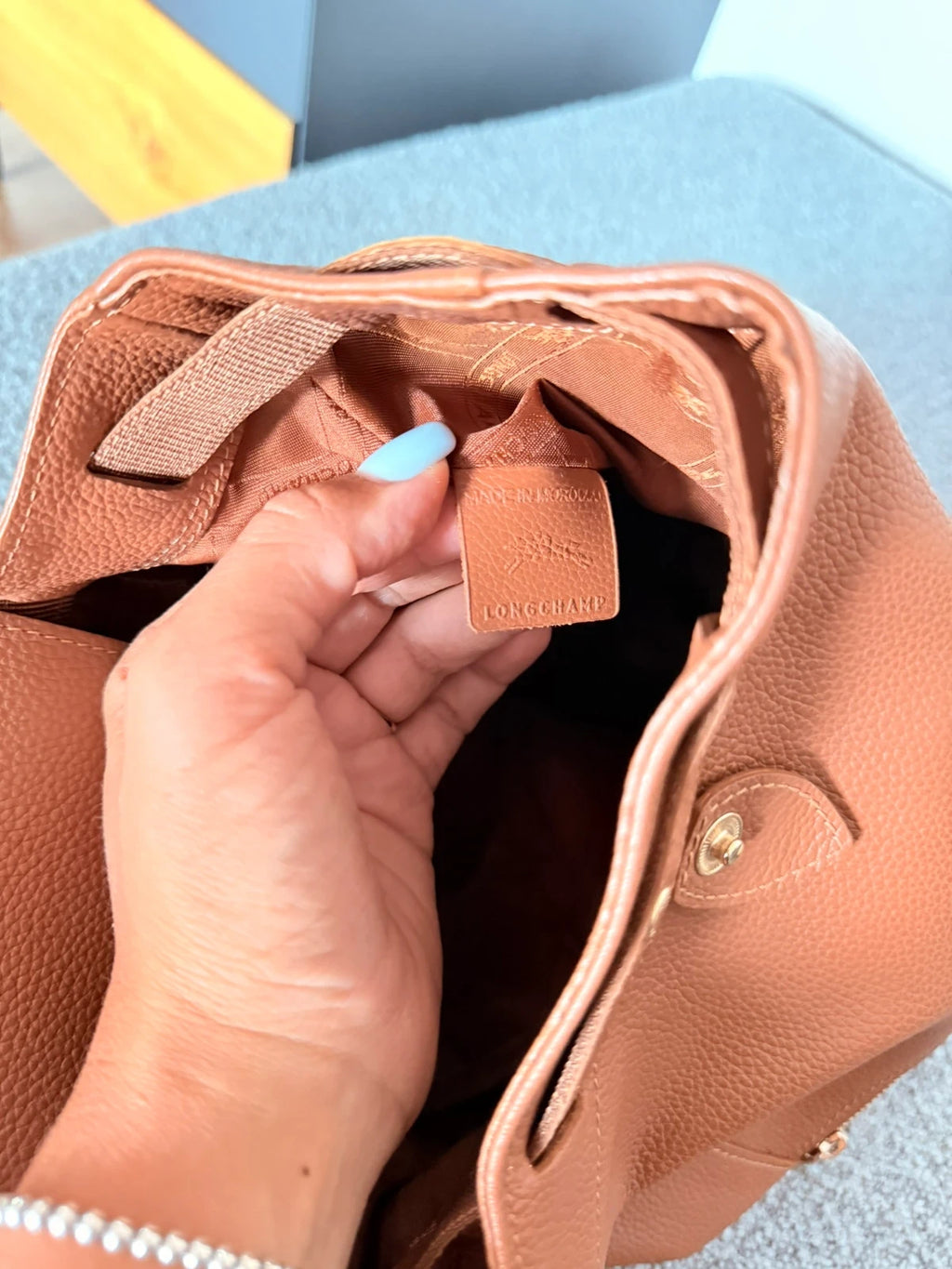 Longchamp le foulonne brown leather backpack - view 11