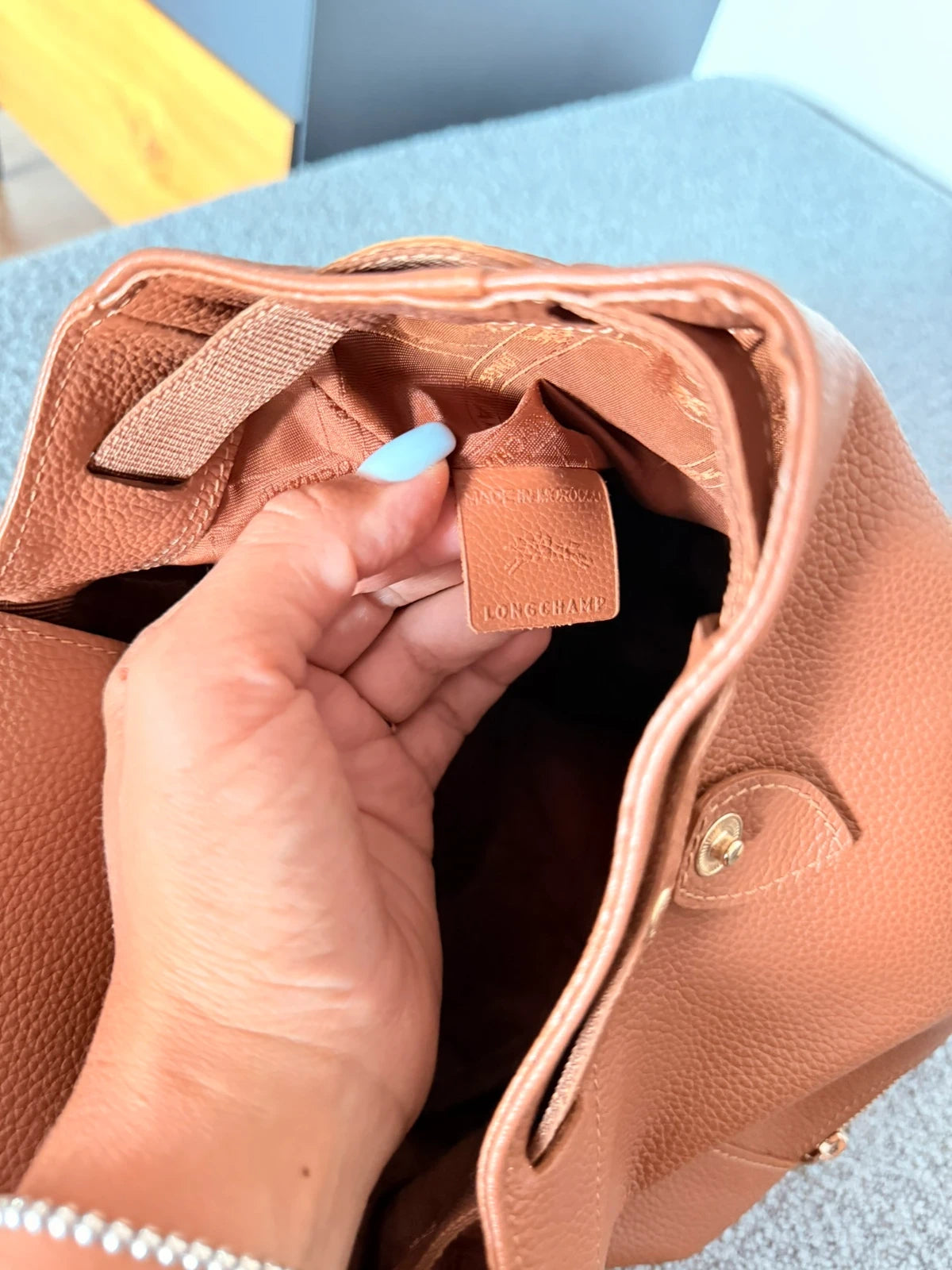 Longchamp le foulonne brown leather backpack - view 11