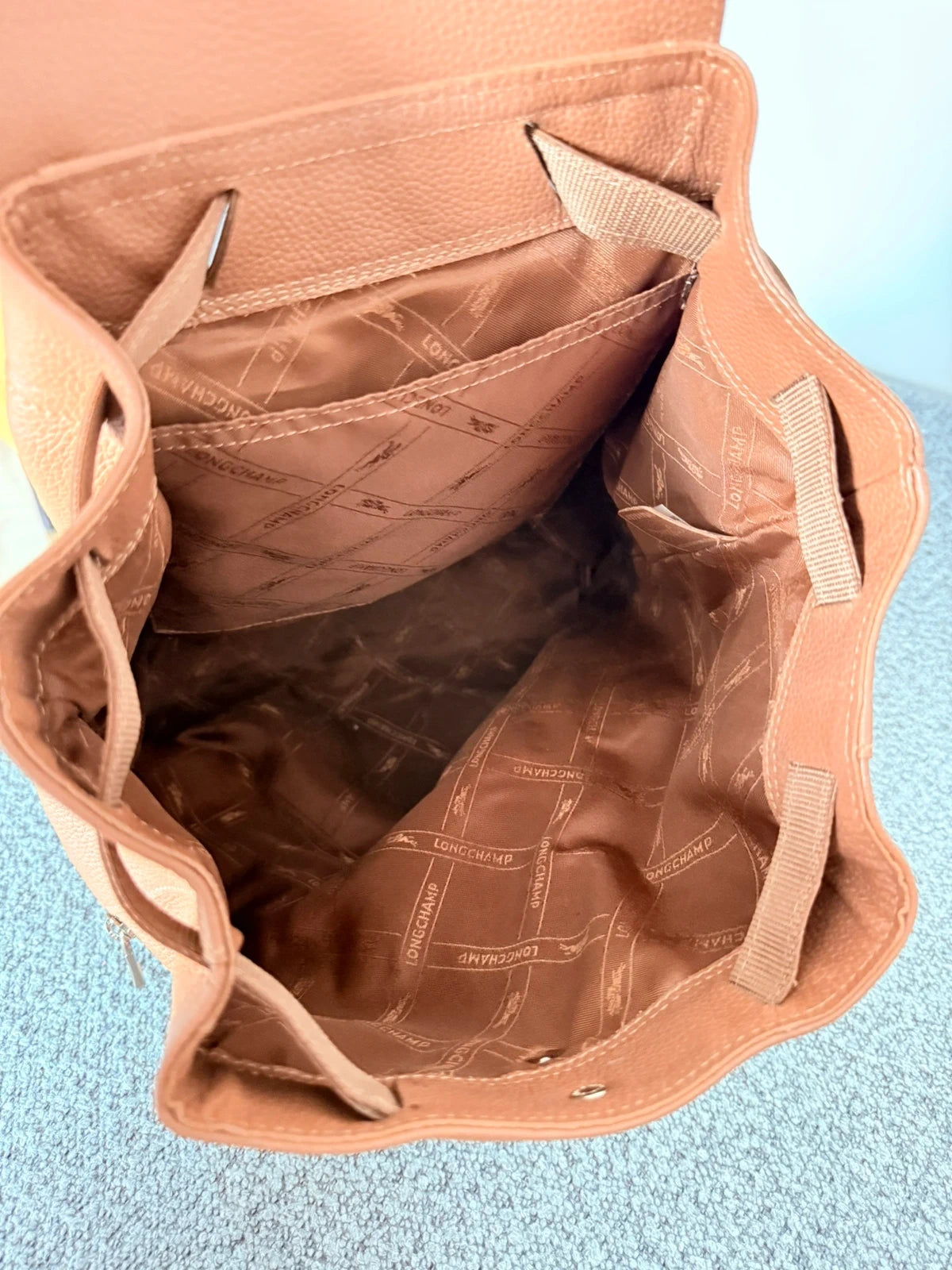 Longchamp le foulonne brown leather backpack - view 10