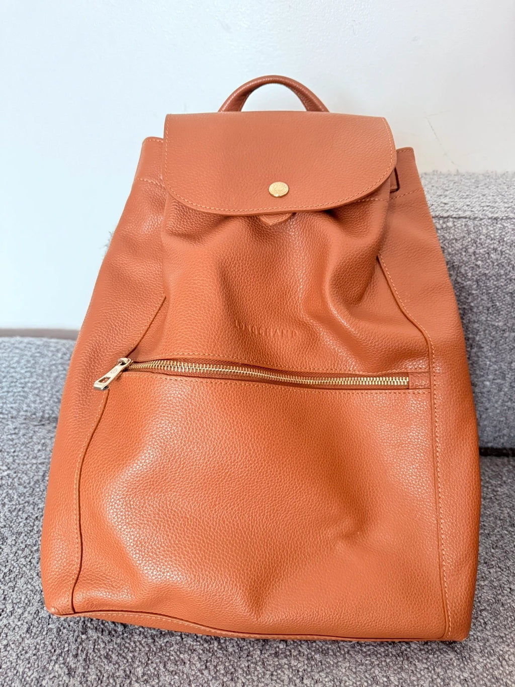 Longchamp le foulonne brown leather backpack - view 2