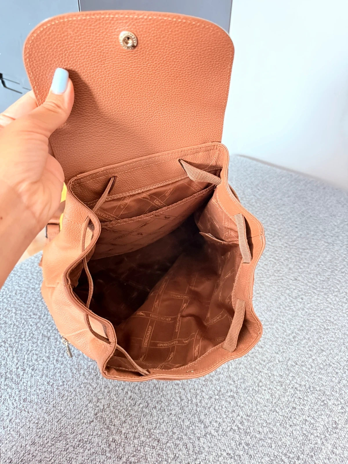 Longchamp le foulonne brown leather backpack - view 9