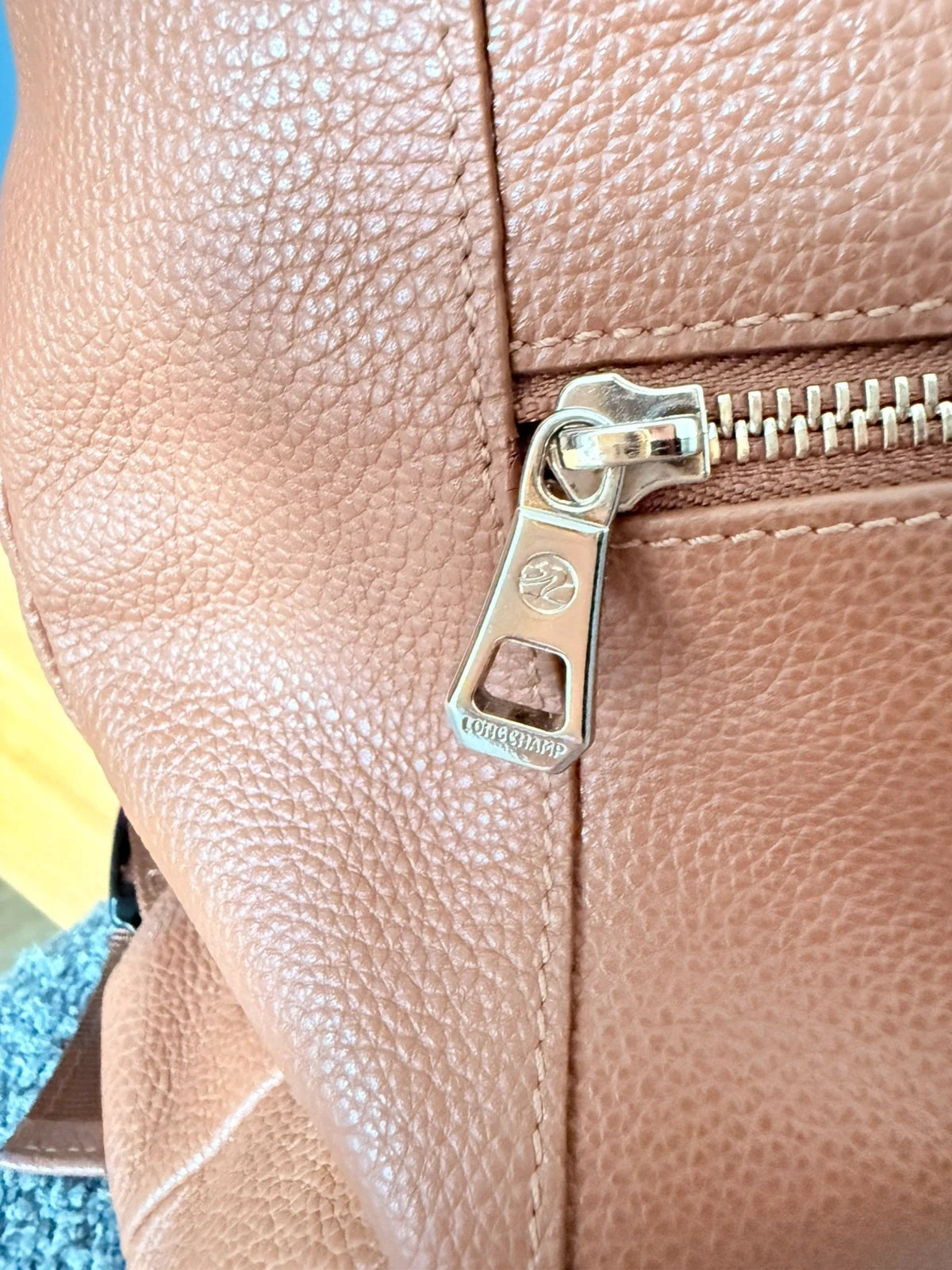 Longchamp le foulonne brown leather backpack - view 5