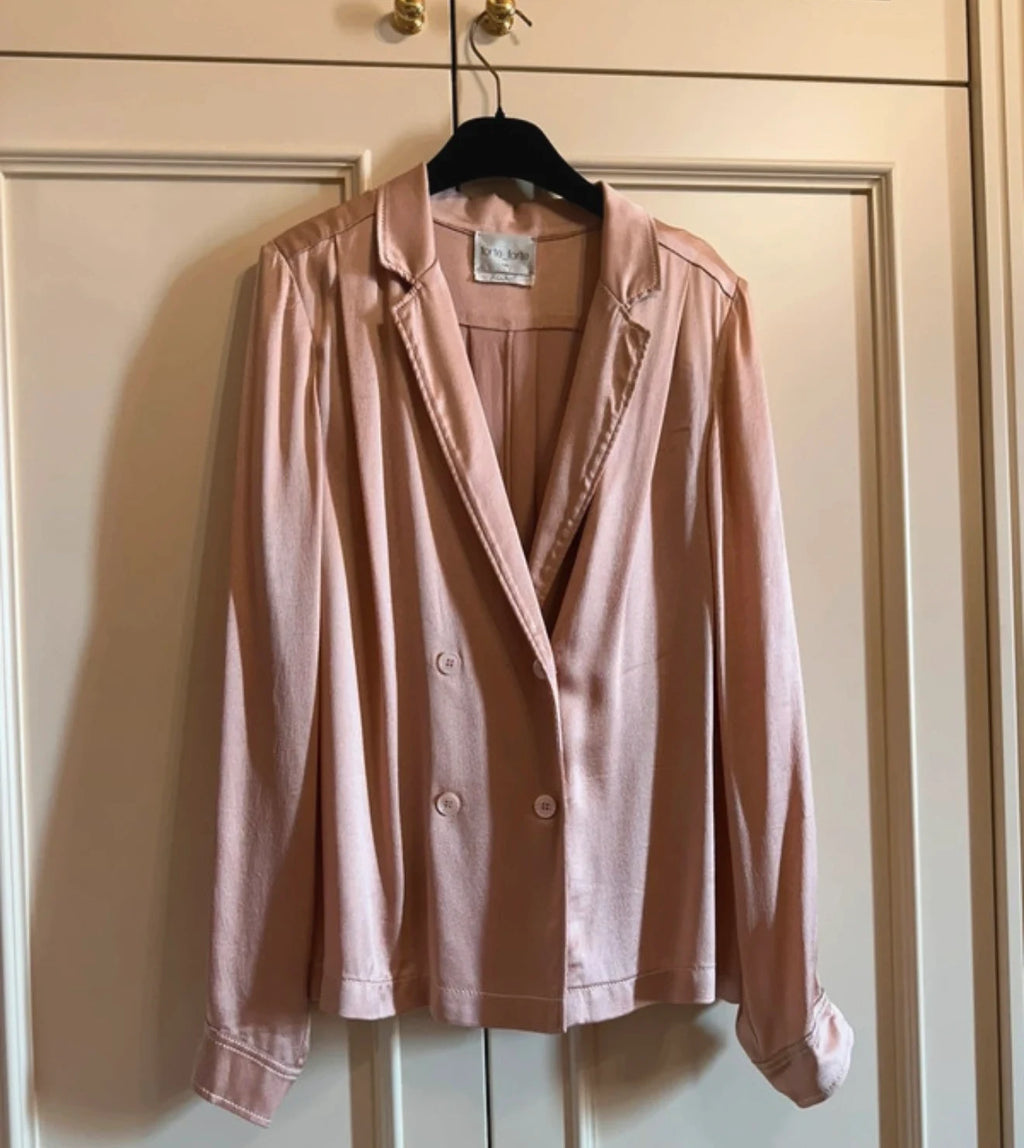 Forte Forte acetate silk pink blouse jacket