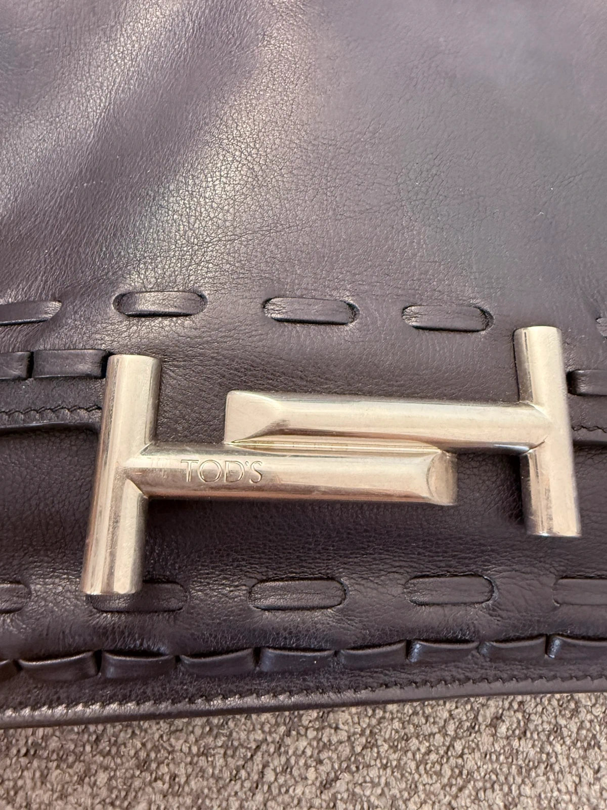 Tod's double T black leather handbag /crossbody bag - view 5