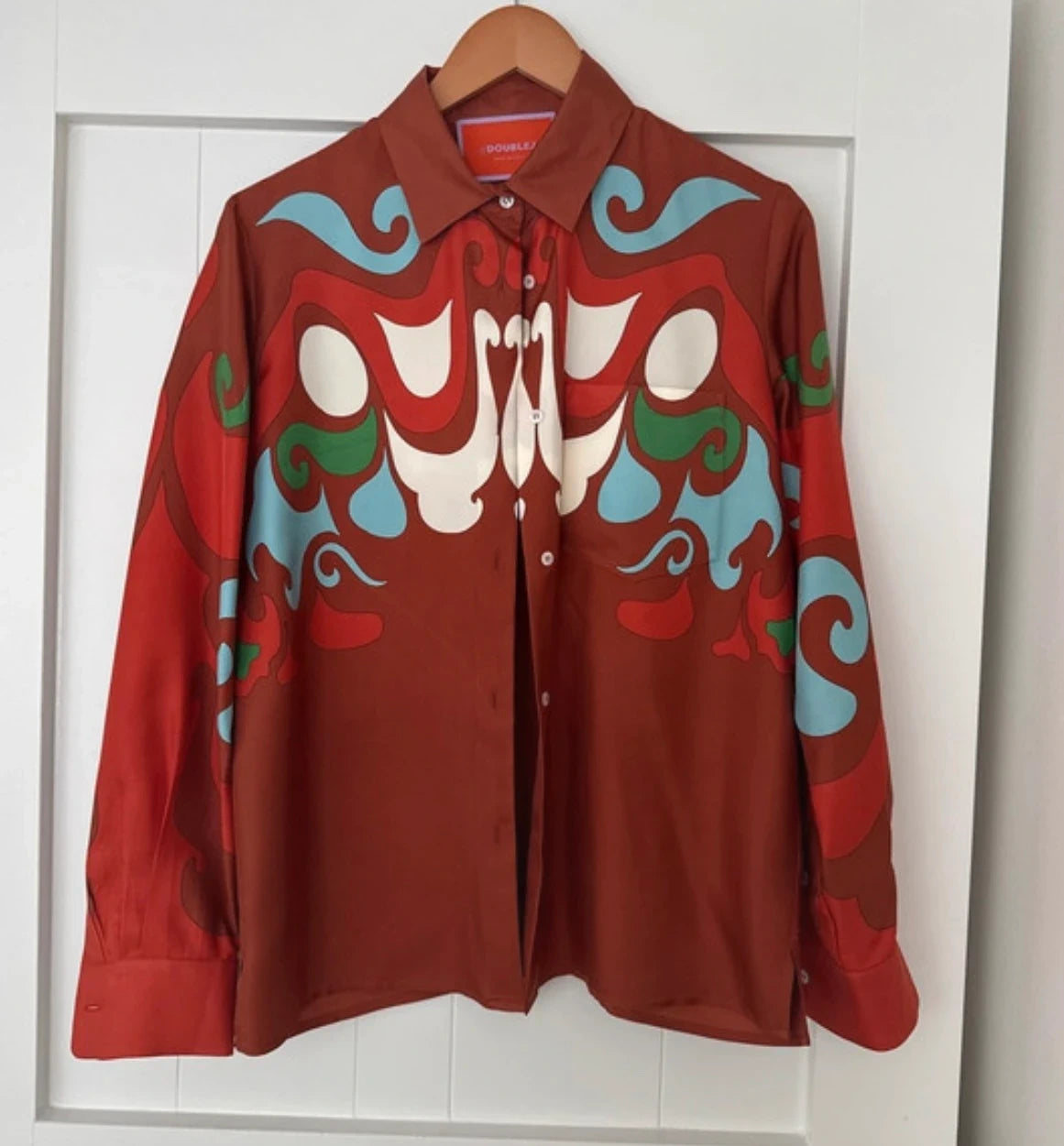 La DoubleJ Phoenix Placée light blue in silk twill boy shirt