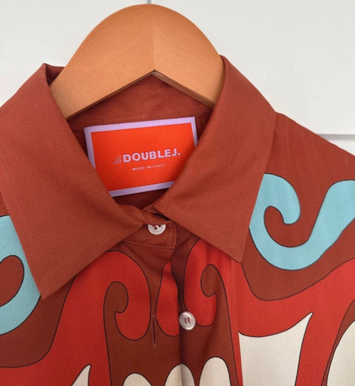 La DoubleJ Phoenix Placée light blue in silk twill boy shirt - view 4