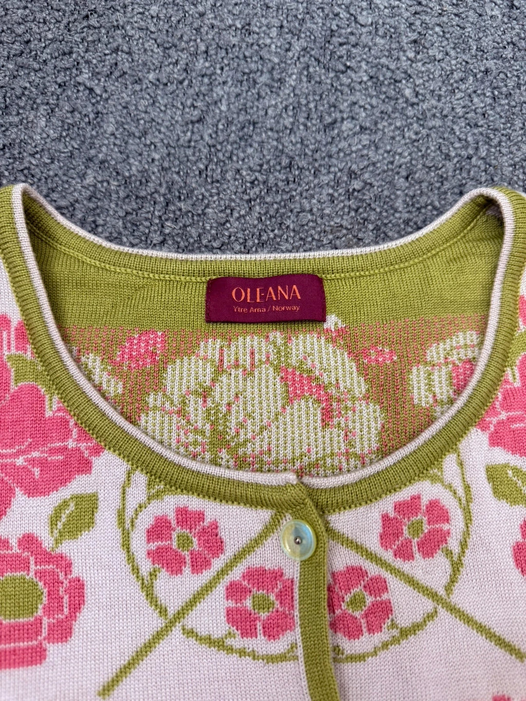 Oleana made in Norway wool silk cardigan - view 3