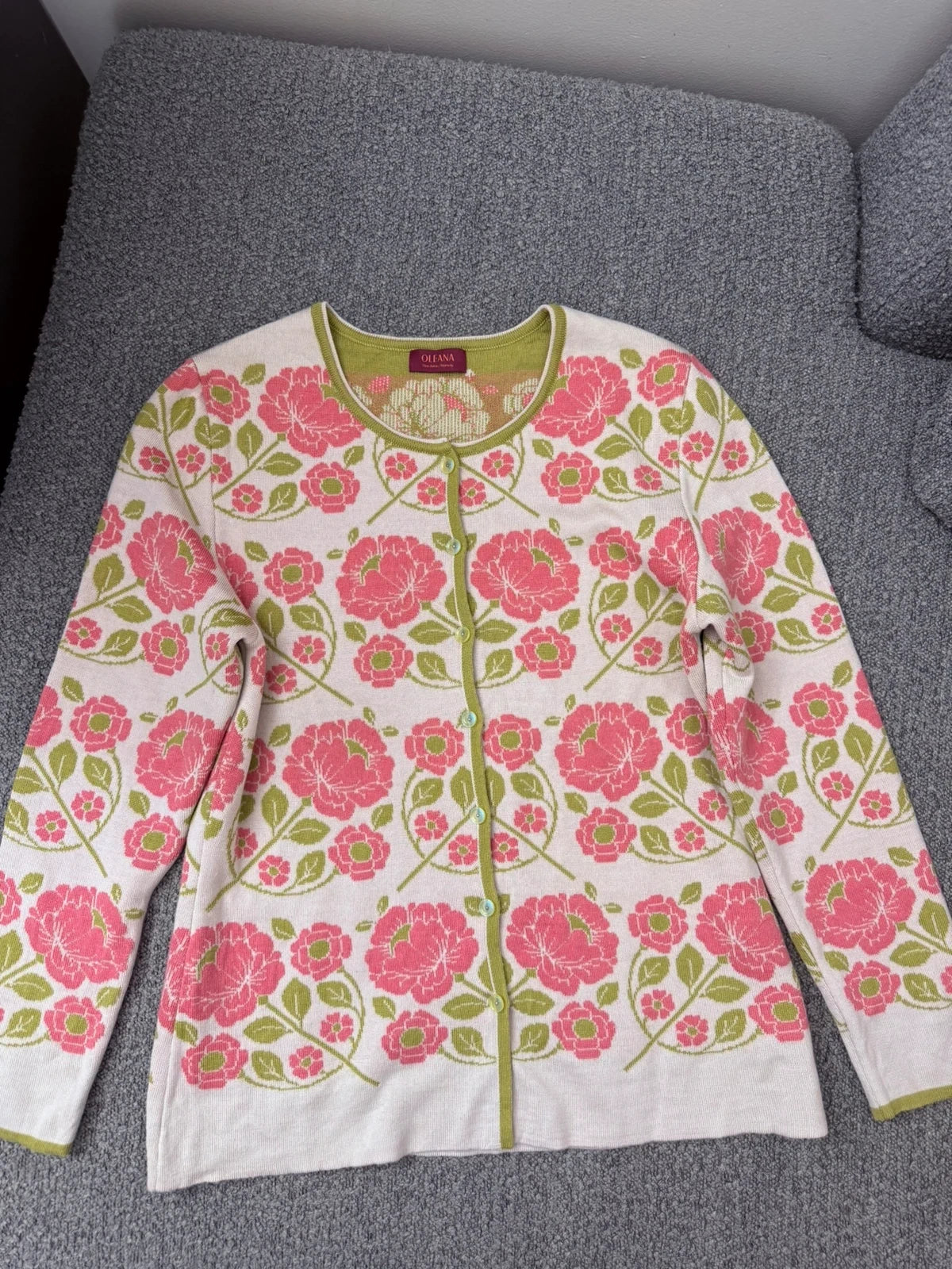 Oleana made in Norway wool silk cardigan