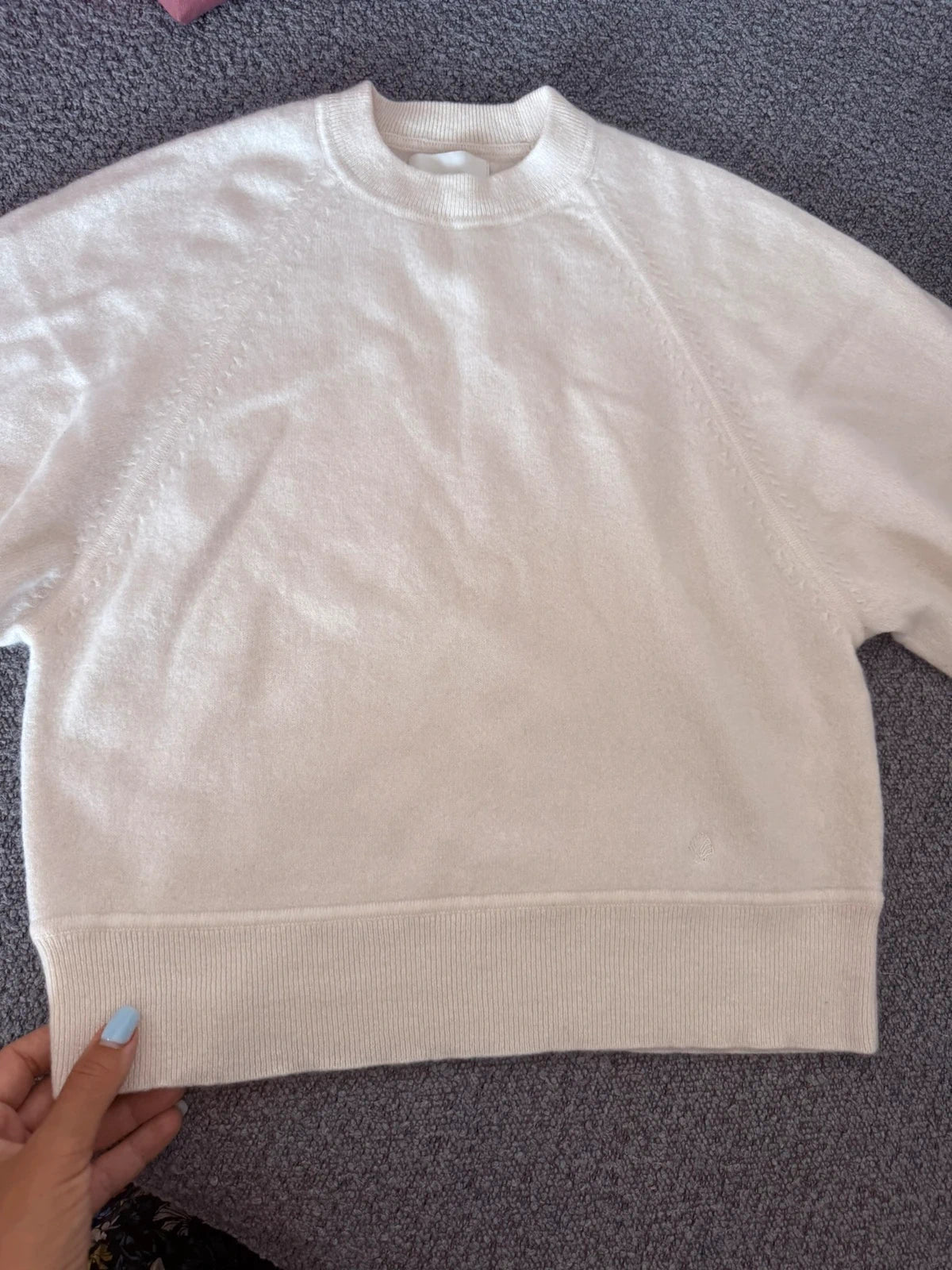 Loulou Studio white cashmere sweater jumper - view 3
