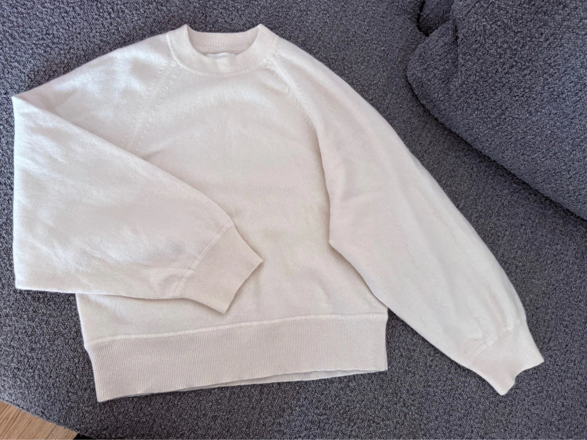 Loulou Studio white cashmere sweater jumper - view 2