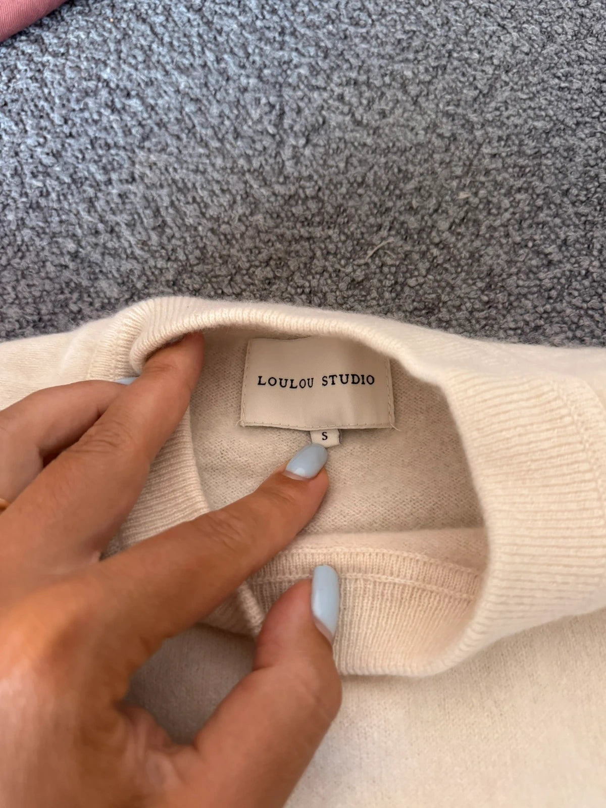 Loulou Studio white cashmere sweater jumper - view 9