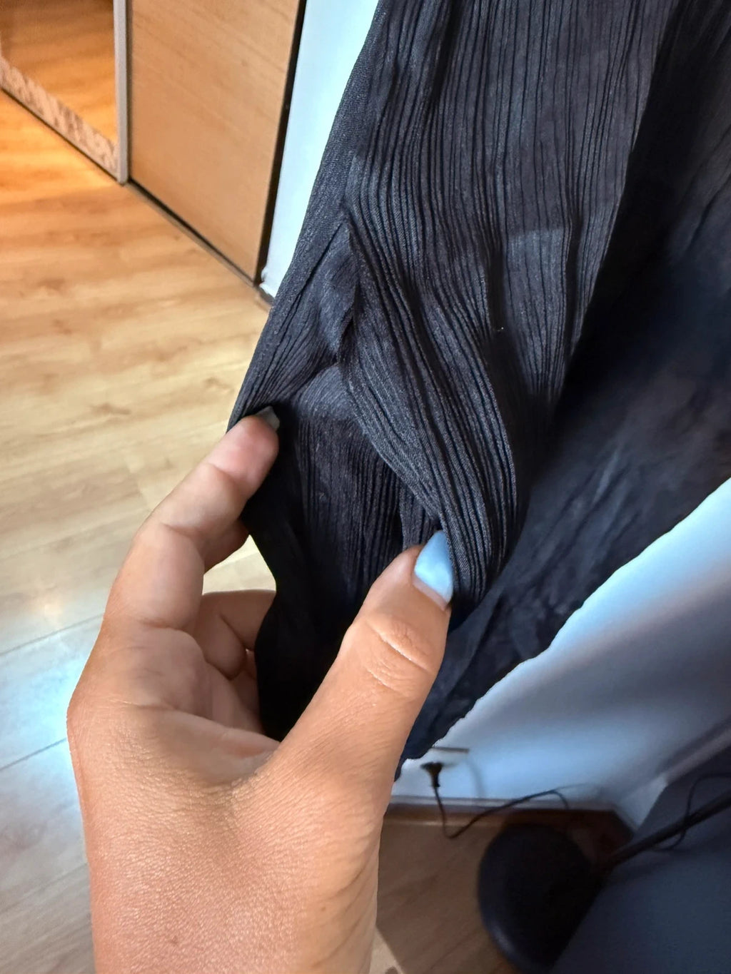 (Nude) black long acetate silk dress - view 7