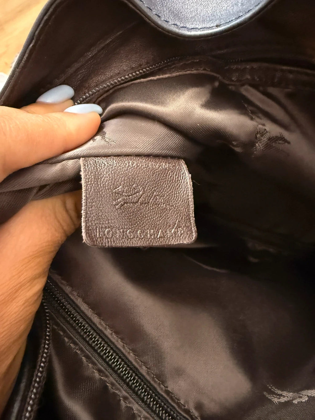 Longchamp 3D navy blue leather crossbody bag - view 9