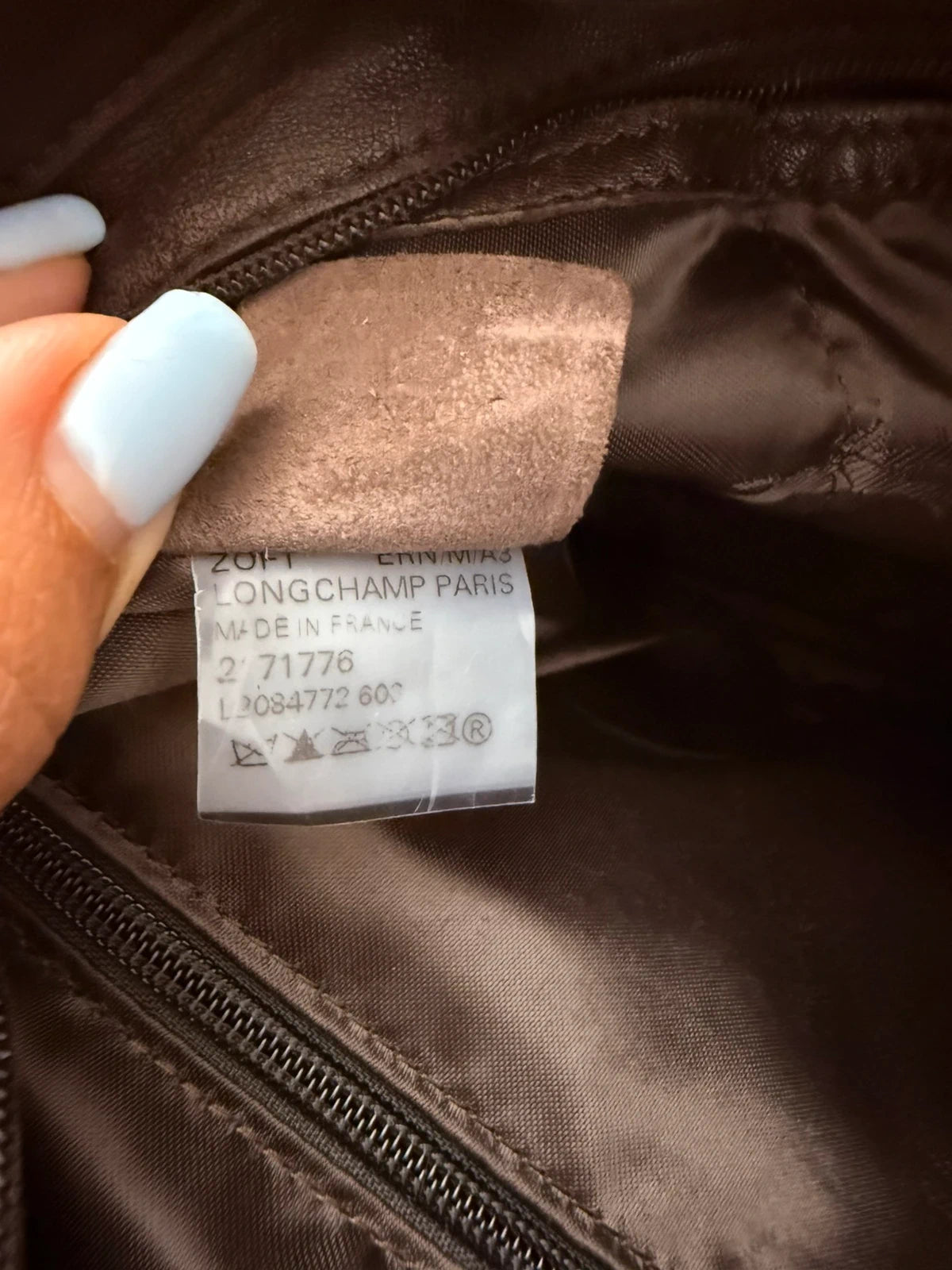 Longchamp 3D navy blue leather crossbody bag - view 10