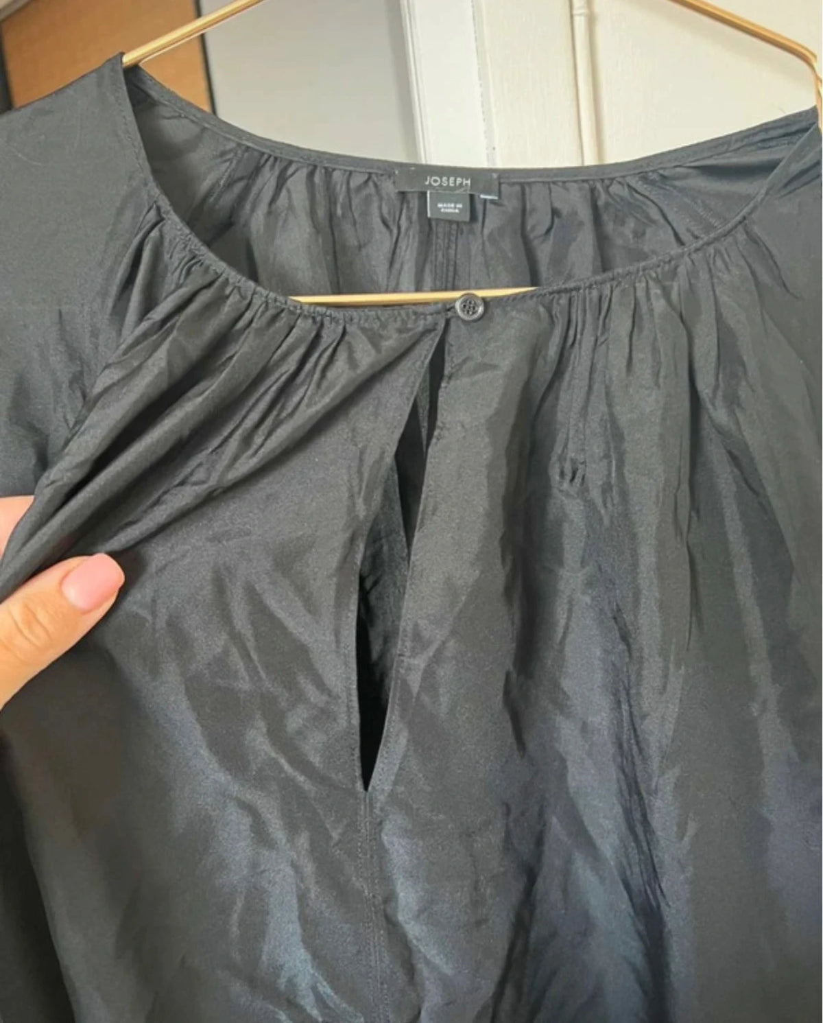 Joseph bramwell habotai black silk blouse - view 5
