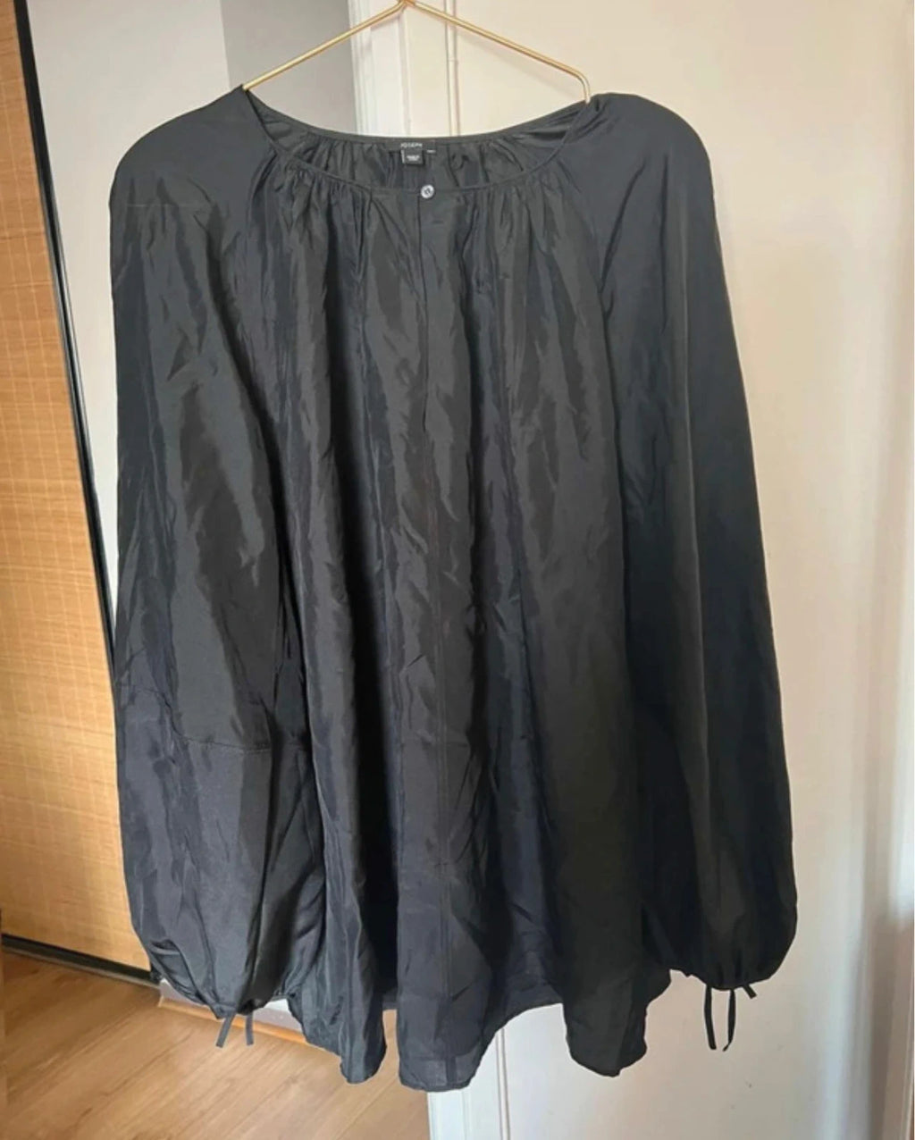 Joseph bramwell habotai black silk blouse - view 2