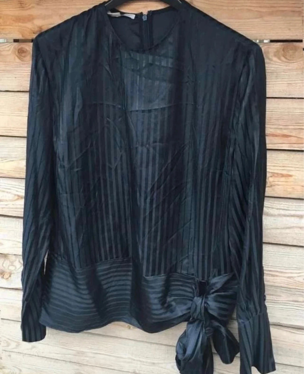 Stella McCartney navy blue silk blouse