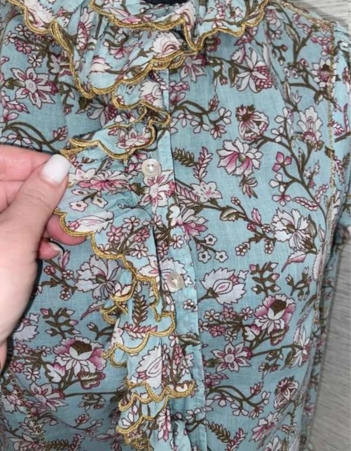 Isabel Marant cotton embroidered blouse shirt - view 6