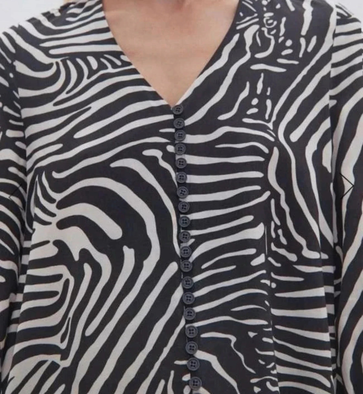By Malene Birger black white viscose zebra blouse - view 2