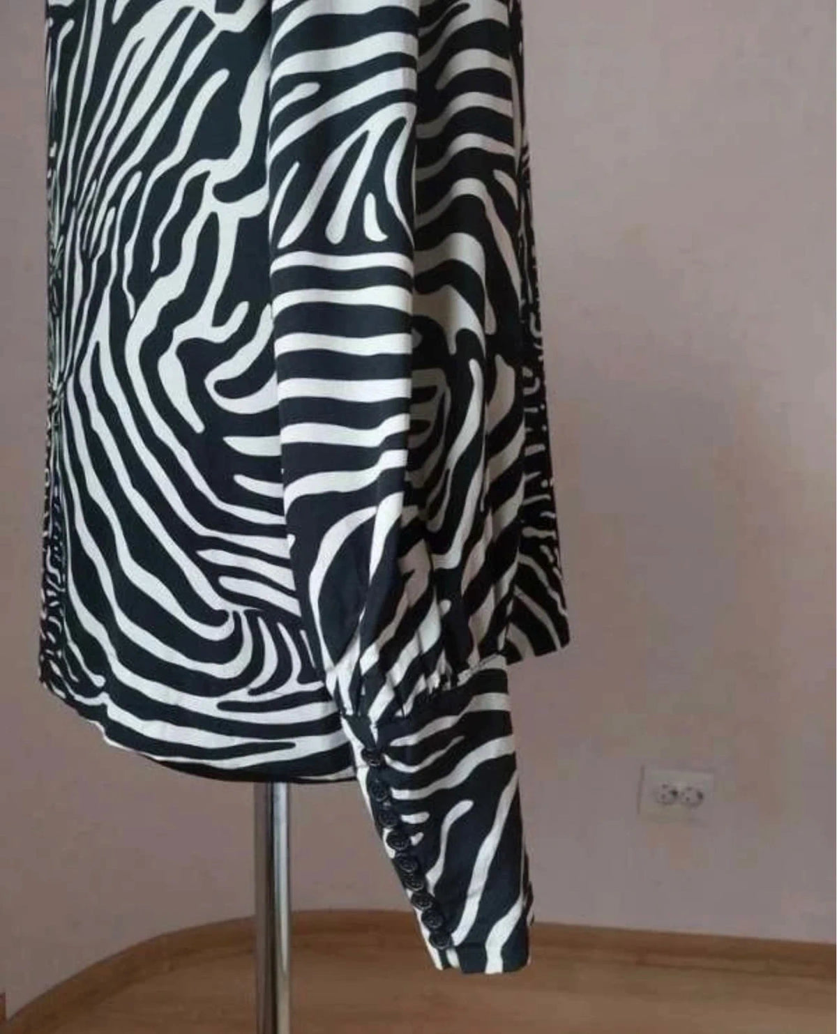 By Malene Birger black white viscose zebra blouse - view 5
